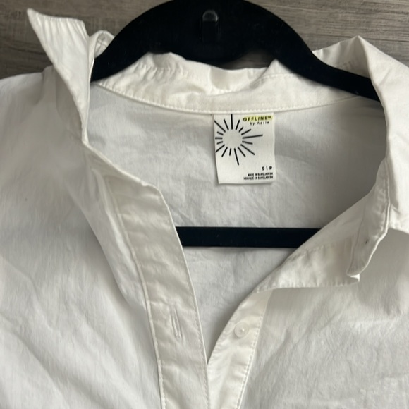 Aerie White Buttondown Shirt - Picture 2 of 2